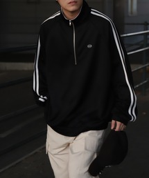 UNCORD | 【UNCORD】half zip track jaket/オーバーサイズ サイドライン ハーフジップ トラックジャケット ハーフジップ スウェット(スウェット)