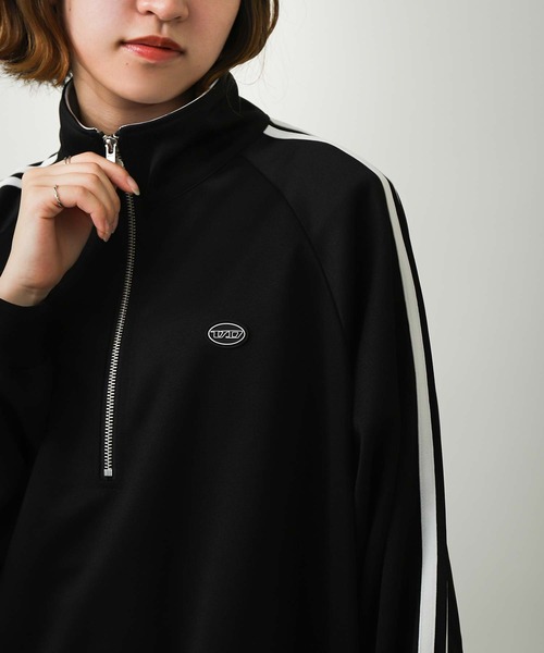 UNCORD（アンコード）の「【UNCORD】half zip track jaket/オーバーサイズ サイドライン ハーフジップ トラックジャケット ハーフジップ スウェット（スウェット・メンズ・オフホワイト/ブラック/グレー/ネイビー・X-LARGE/MEDIUM/LARGE）」の6枚目の写真