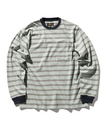 BEAMS PLUS | BEAMS PLUS / マルチ ホリゾンタルストライプ ロングスリーブ ポケット Tシャツ(Tシャツ/カットソー)