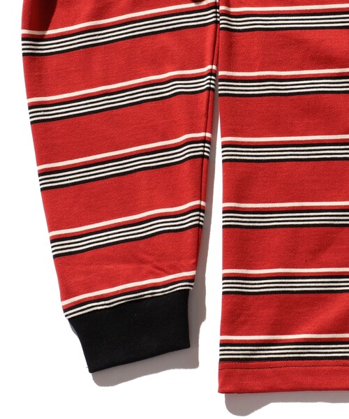 BEAMS PLUS（ビームスプラス）の「BEAMS PLUS / マルチ ホリゾンタルストライプ ロングスリーブ ポケット Tシャツ（Tシャツ/カットソー・メンズ・ブラウン/レッド/サックスブルー・L/XL/M/S）」の21枚目の写真