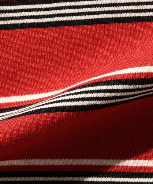 BEAMS PLUS（ビームスプラス）の「BEAMS PLUS / マルチ ホリゾンタルストライプ ロングスリーブ ポケット Tシャツ（Tシャツ/カットソー・メンズ・ブラウン/レッド/サックスブルー・L/XL/M/S）」の13枚目の写真