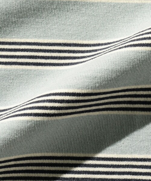 BEAMS PLUS（ビームスプラス）の「BEAMS PLUS / マルチ ホリゾンタルストライプ ロングスリーブ ポケット Tシャツ（Tシャツ/カットソー・メンズ・ブラウン/レッド/サックスブルー・L/XL/M/S）」の6枚目の写真