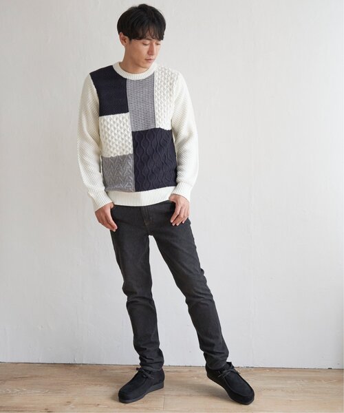 ikka(イッカ)の「【おっさんずラブ着用商品】ブロックスジャガードニット(ニット/セーター・メンズ・ネイビー/グレー/オフホワイト・L/M/S/XL)」の8枚目の写真