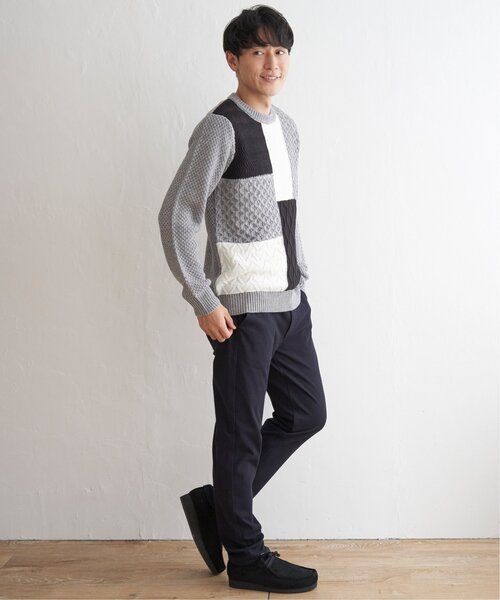 ikka(イッカ)の「【おっさんずラブ着用商品】ブロックスジャガードニット(ニット/セーター・メンズ・ネイビー/グレー/オフホワイト・L/M/S/XL)」の11枚目の写真