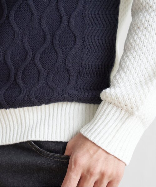 ikka(イッカ)の「【おっさんずラブ着用商品】ブロックスジャガードニット(ニット/セーター・メンズ・ネイビー/グレー/オフホワイト・L/M/S/XL)」の18枚目の写真