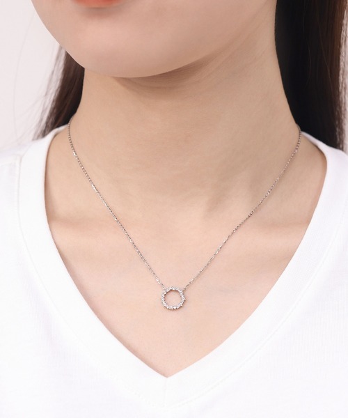 美品 ESTELLE エステール ジルコニア 真珠 プラチナシルバー