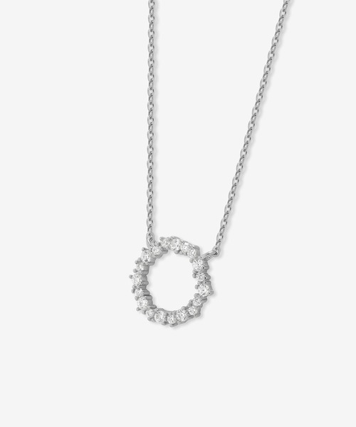 ESTELLE（エステール）の「シルバー キュービックジルコニア ネックレス ESTELLE/エステール（ネックレス・レディース・ホワイト・40cm）」の3枚目の写真