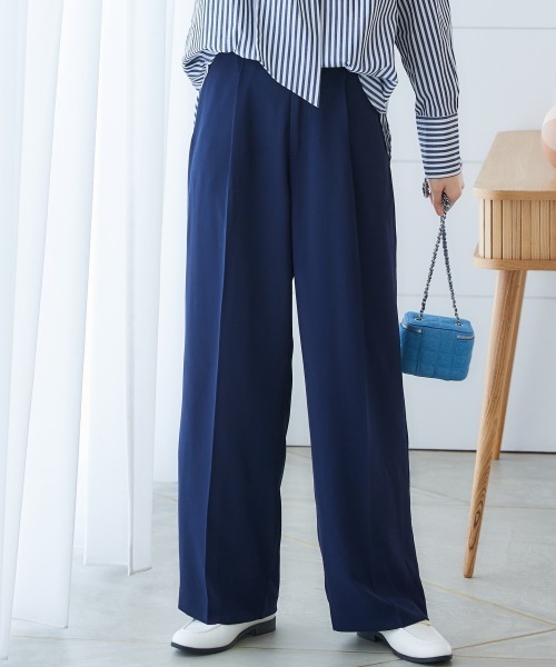 miclat(ミクラ)の「大きいサイズ ワイドパンツ miclat(その他パンツ・レディース・ネイビー/レッド・5L/LL/3L/L/4L)」の2枚目の写真