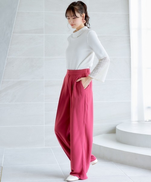 miclat(ミクラ)の「大きいサイズ ワイドパンツ miclat(その他パンツ・レディース・ネイビー/レッド・5L/LL/3L/L/4L)」の14枚目の写真
