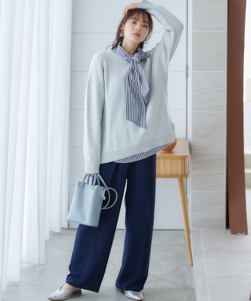 miclat(ミクラ)の「大きいサイズ ワイドパンツ miclat(その他パンツ・レディース・ネイビー/レッド・5L/LL/3L/L/4L)」の6枚目の写真