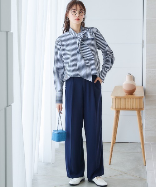 miclat(ミクラ)の「大きいサイズ ワイドパンツ miclat(その他パンツ・レディース・ネイビー/レッド・5L/LL/3L/L/4L)」の4枚目の写真