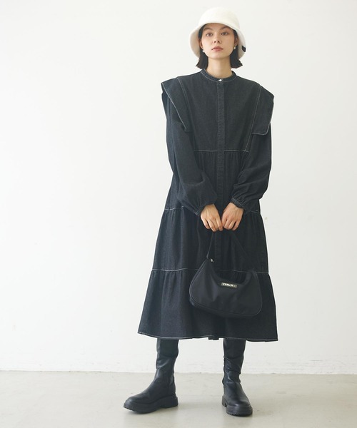 MILKFED.(ミルクフェド)の「LOGO PLATE HANDBAG(ハンドバッグ・レディース・オリーブ/ライトブルー/ブラック・ONE SIZE)」の20枚目の写真