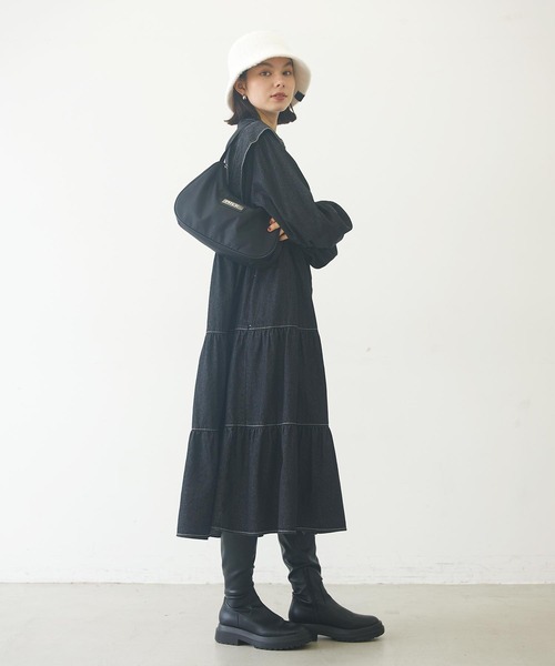 MILKFED.(ミルクフェド)の「LOGO PLATE HANDBAG(ハンドバッグ・レディース・オリーブ/ライトブルー/ブラック・ONE SIZE)」の22枚目の写真