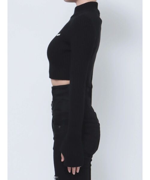 EMODA(エモダ)の「ハイネッククロップニット(ニット/セーター・レディース・ブラック/ブルー/ピンク/ホワイト/その他・FREE)」の10枚目の写真