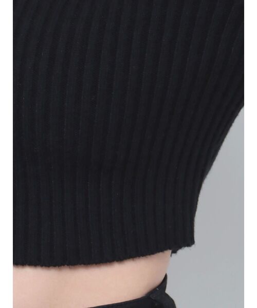 EMODA(エモダ)の「ハイネッククロップニット(ニット/セーター・レディース・ブラック/ブルー/ピンク/ホワイト/その他・FREE)」の14枚目の写真