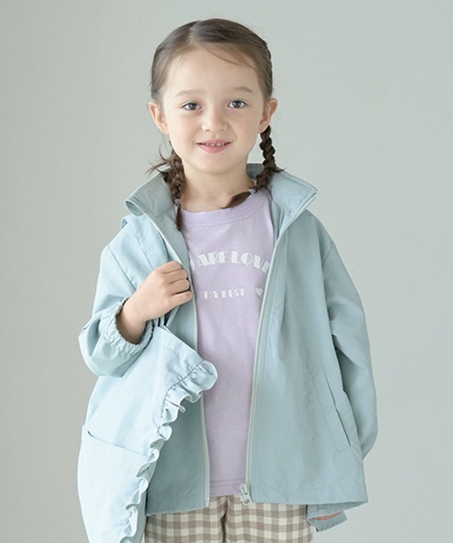 Lycee mine(リセマイン)の「【撥水加工】バックフリルAラインエブリデイマウンテンパーカ(収納袋付き)(ブルゾン・キッズ・エメラルド/ライトブルー/ライラック/ブラック/ピンク/ミント/ライトベージュ/アイボリー・130cm/100cm/120cm/150cm/140cm/110cm)」の20枚目の写真