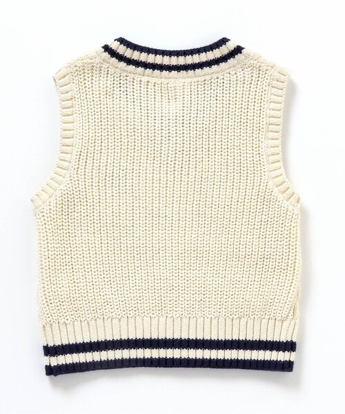 apres les cours（アプレレクール）の「【フォーマル対応】ラインニットベスト_ウォッシャブル（スーツベスト・キッズ・アイボリー・100/130/110/120/90）」の6枚目の写真