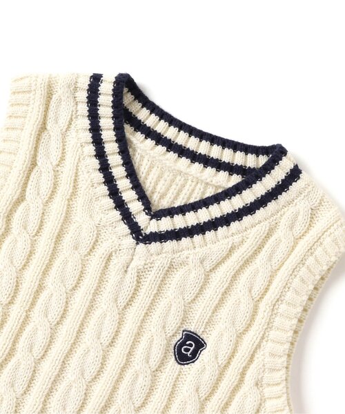 apres les cours（アプレレクール）の「【フォーマル対応】ラインニットベスト_ウォッシャブル（スーツベスト・キッズ・アイボリー・100/130/110/120/90）」の13枚目の写真