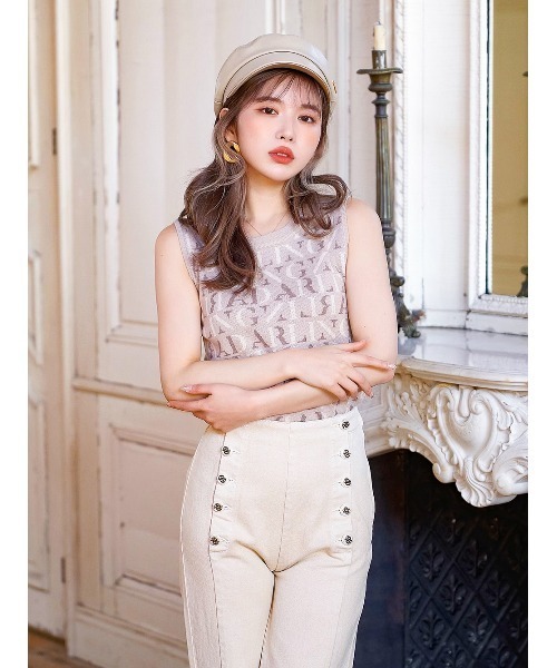 ダーリッチ ジュエリーリブノースリトップス 新品タグ付き