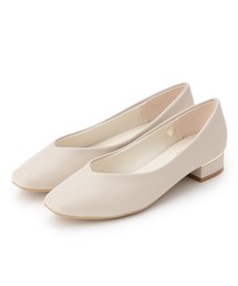 grove | Vカットメタルパーツローヒールパンプス【人間工学】(パンプス)