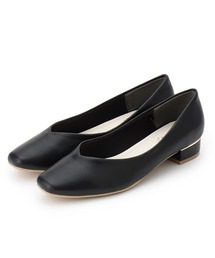 grove | ◆Vカットメタルパーツローヒールパンプス【人間工学】(パンプス)