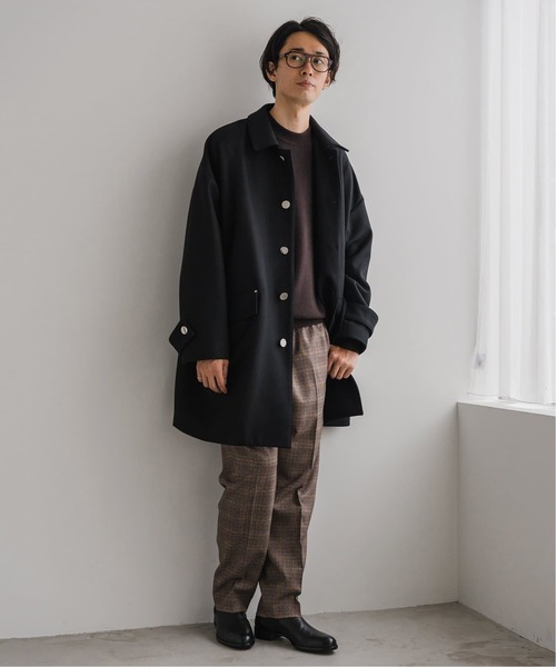 EDIFICE（エディフィス）の「コットン/カシミヤ スムースニット モックネック（ニット/セーター・メンズ・ピンク/ブルー系その他/ライトグレー/ブラック/ブラウン・MEDIUM/LARGE/SMALL）」の12枚目の写真