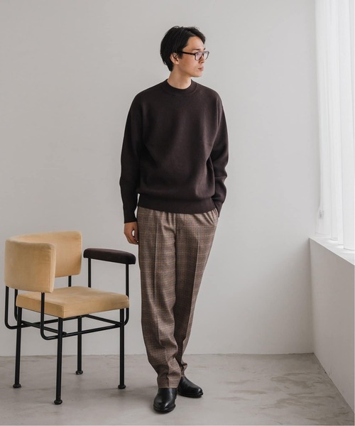 EDIFICE（エディフィス）の「コットン/カシミヤ スムースニット モックネック（ニット/セーター・メンズ・ピンク/ブルー系その他/ライトグレー/ブラック/ブラウン・MEDIUM/LARGE/SMALL）」の13枚目の写真