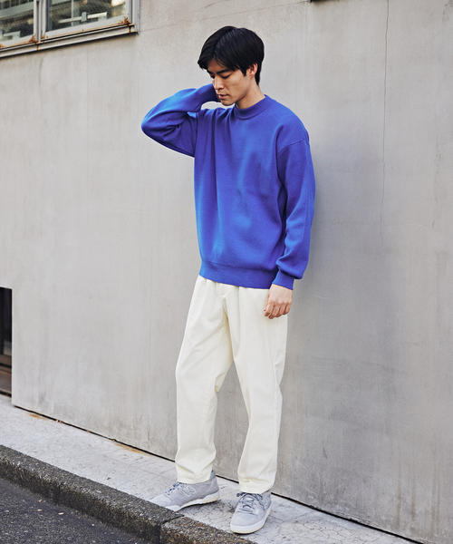 EDIFICE（エディフィス）の「コットン/カシミヤ スムースニット モックネック（ニット/セーター・メンズ・ピンク/ブルー系その他/ライトグレー/ブラック/ブラウン・MEDIUM/LARGE/SMALL）」の16枚目の写真