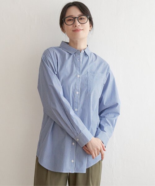 ikka(イッカ)の「ストライプ長袖シャツ(シャツ/ブラウス・レディース・グレー/ブルー/ベージュ・S/M/L)」の21枚目の写真