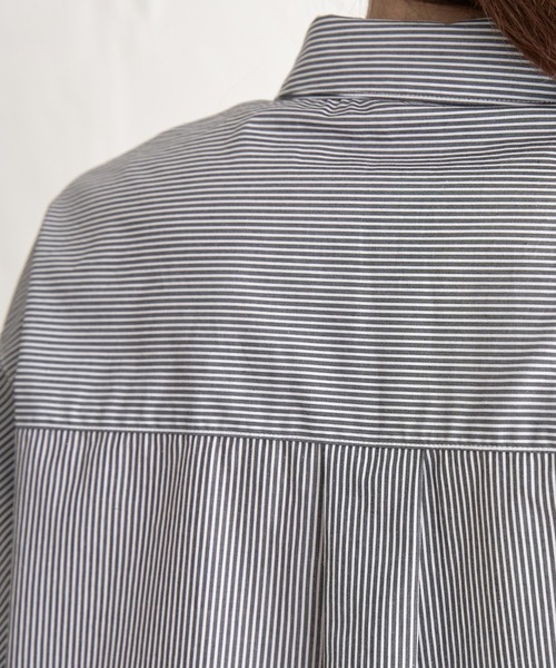 ikka(イッカ)の「ストライプ長袖シャツ(シャツ/ブラウス・レディース・グレー/ブルー/ベージュ・S/M/L)」の11枚目の写真