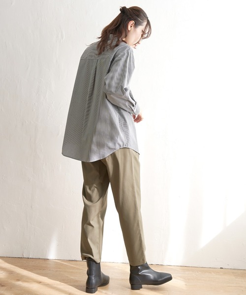 ikka(イッカ)の「ストライプ長袖シャツ(シャツ/ブラウス・レディース・グレー/ブルー/ベージュ・S/M/L)」の14枚目の写真