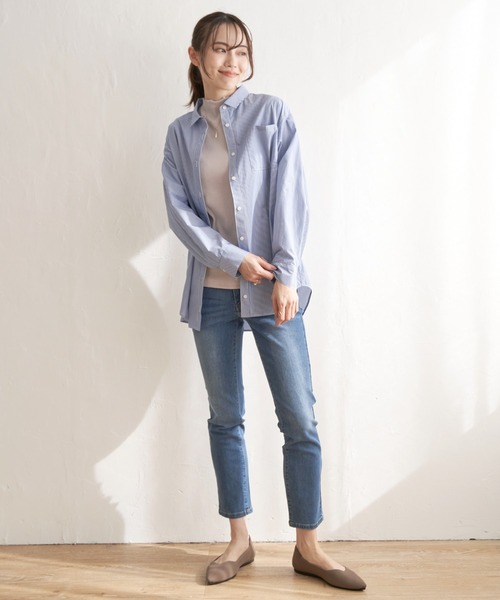 ikka(イッカ)の「ストライプ長袖シャツ(シャツ/ブラウス・レディース・グレー/ブルー/ベージュ・S/M/L)」の20枚目の写真
