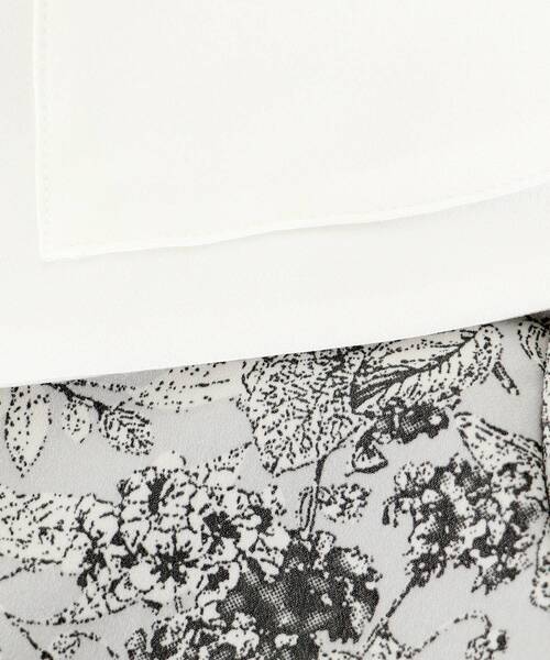 MAJESTIC LEGON（マジェスティックレゴン）の「ビッグカラー花柄ワンピース（ワンピース・レディース・ベージュ系その他2/グレー系その他/ブラック系その他・MEDIUM/SMALL）」の15枚目の写真