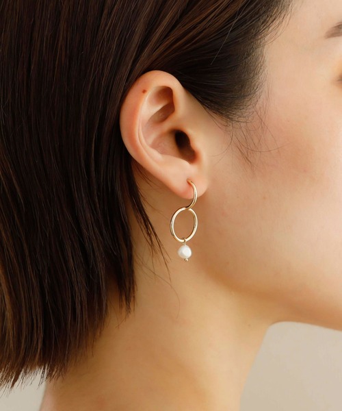 JewCas（ジュアキャス）の「ノットアレ【金属アレルギー対応】 淡水パールpearlピアス[NOA0076]（ピアス（両耳用）・レディース・シルバー/ゴールド・FREE）」の7枚目の写真