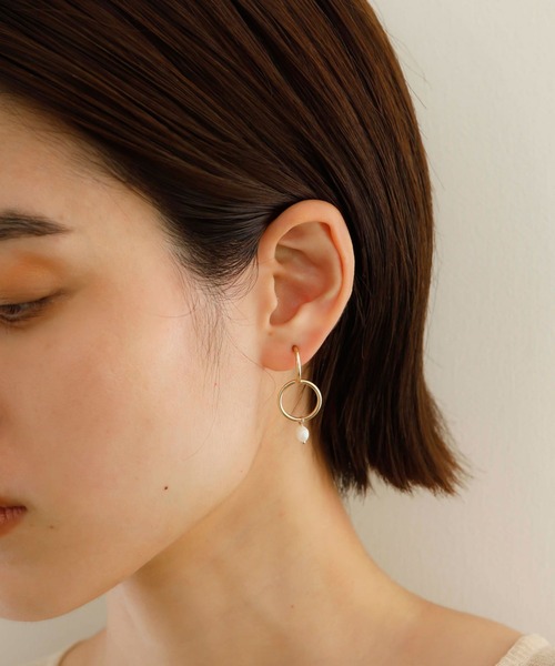 JewCas（ジュアキャス）の「ノットアレ【金属アレルギー対応】 淡水パールpearlピアス[NOA0076]（ピアス（両耳用）・レディース・シルバー/ゴールド・FREE）」の11枚目の写真