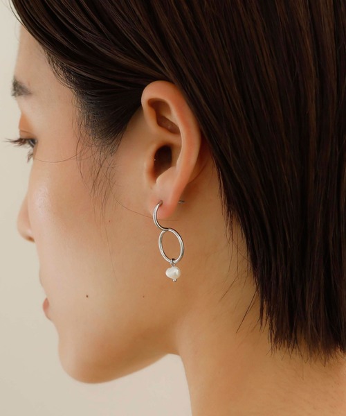 JewCas（ジュアキャス）の「ノットアレ【金属アレルギー対応】 淡水パールpearlピアス[NOA0076]（ピアス（両耳用）・レディース・シルバー/ゴールド・FREE）」の18枚目の写真