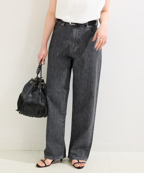 B.C STOCK（ベーセーストック）の「ミッドライズカーブ5ポケット JEAN（デニムパンツ・レディース・ブラック/ブルー/ホワイト・MEDIUM/SMALL）」の8枚目の写真