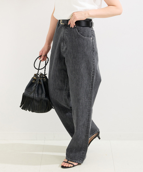 B.C STOCK（ベーセーストック）の「ミッドライズカーブ5ポケット JEAN（デニムパンツ・レディース・ブラック/ブルー/ホワイト・MEDIUM/SMALL）」の9枚目の写真