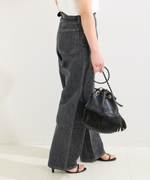 B.C STOCK（ベーセーストック）の「ミッドライズカーブ5ポケット JEAN（デニムパンツ・レディース・ブラック/ブルー/ホワイト・MEDIUM/SMALL）」の10枚目の写真