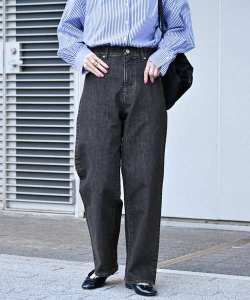 B.C STOCK（ベーセーストック）の「ミッドライズカーブ5ポケット JEAN（デニムパンツ・レディース・ブラック/ブルー/ホワイト・MEDIUM/SMALL）」の16枚目の写真