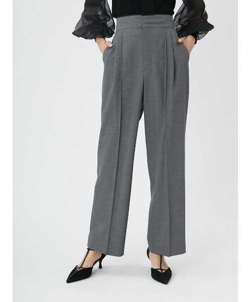 FRAY I.D（フレイアイディー）の「ピンタックストレートパンツ（スラックス・レディース・チャコールグレー/ピンク/ネイビー・0/1）」の5枚目の写真