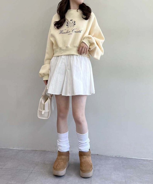 one after another NICE CLAUP(ワンアフターアナザーナイスクラップ)の「コットンボリュームミニスカート(スカート・レディース・ホワイト系その他/オフホワイト/ブラック・FREE)」の17枚目の写真