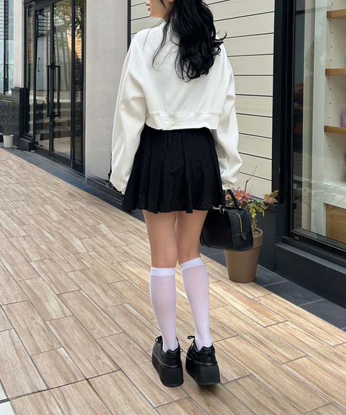 one after another NICE CLAUP(ワンアフターアナザーナイスクラップ)の「コットンボリュームミニスカート(スカート・レディース・ホワイト系その他/オフホワイト/ブラック・FREE)」の19枚目の写真