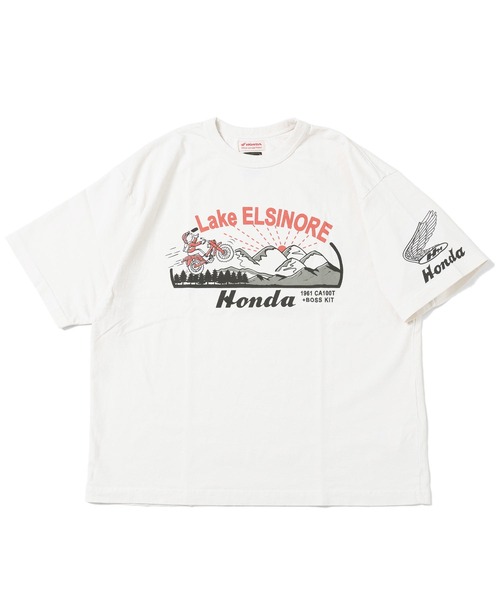 GYPSY&SONS（ジプシーアンドサンズ）の「HONDA×GS BAGGY  TEE(CT100)　ホンダコラボジーエスバギーティーシーティーヒャク（Tシャツ/カットソー・メンズ・ブラック/アイボリー・LARGE/MEDIUM）」の2枚目の写真