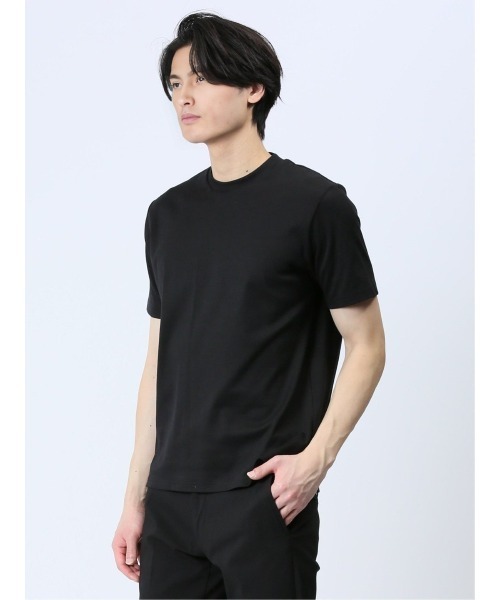 TAKA-Q(タカキュー)の「Tシャツ メンズ 半袖 ストレッチ 綿 コットン 無地 クルーネック ドレスT(Tシャツ/カットソー・メンズ・ブルー/ブラウン/ライトグレー/ブラック/グリーン/ホワイト・X-LARGE/LARGE/MEDIUM)」の3枚目の写真