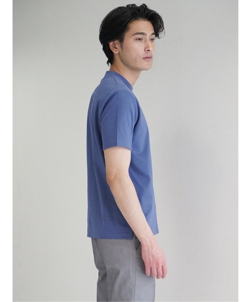 TAKA-Q(タカキュー)の「Tシャツ メンズ 半袖 ストレッチ 綿 コットン 無地 クルーネック ドレスT(Tシャツ/カットソー・メンズ・ブルー/ブラウン/ライトグレー/ブラック/グリーン/ホワイト・X-LARGE/LARGE/MEDIUM)」の9枚目の写真