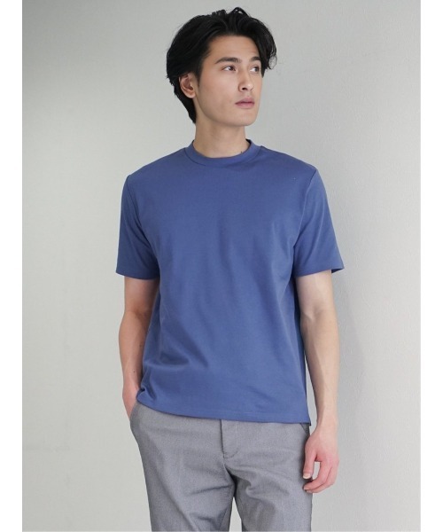 TAKA-Q(タカキュー)の「Tシャツ メンズ 半袖 ストレッチ 綿 コットン 無地 クルーネック ドレスT(Tシャツ/カットソー・メンズ・ブルー/ブラウン/ライトグレー/ブラック/グリーン/ホワイト・X-LARGE/LARGE/MEDIUM)」の10枚目の写真