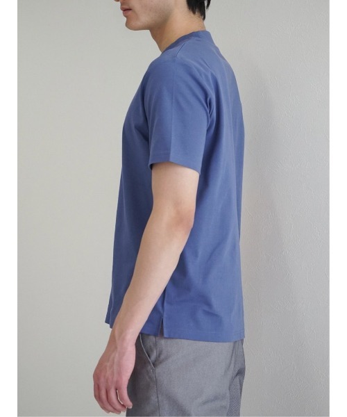 TAKA-Q(タカキュー)の「Tシャツ メンズ 半袖 ストレッチ 綿 コットン 無地 クルーネック ドレスT(Tシャツ/カットソー・メンズ・ブルー/ブラウン/ライトグレー/ブラック/グリーン/ホワイト・X-LARGE/LARGE/MEDIUM)」の12枚目の写真