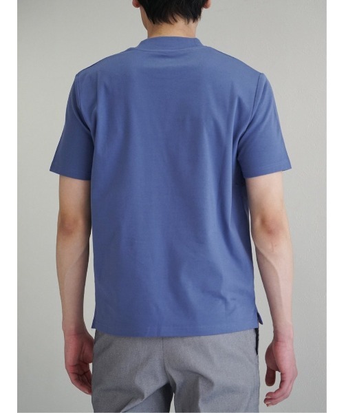 TAKA-Q(タカキュー)の「Tシャツ メンズ 半袖 ストレッチ 綿 コットン 無地 クルーネック ドレスT(Tシャツ/カットソー・メンズ・ブルー/ブラウン/ライトグレー/ブラック/グリーン/ホワイト・X-LARGE/LARGE/MEDIUM)」の13枚目の写真