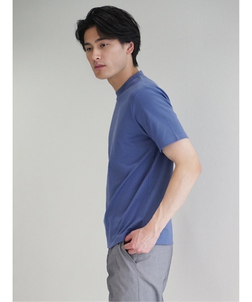 TAKA-Q(タカキュー)の「Tシャツ メンズ 半袖 ストレッチ 綿 コットン 無地 クルーネック ドレスT(Tシャツ/カットソー・メンズ・ブルー/ブラウン/ライトグレー/ブラック/グリーン/ホワイト・X-LARGE/LARGE/MEDIUM)」の7枚目の写真